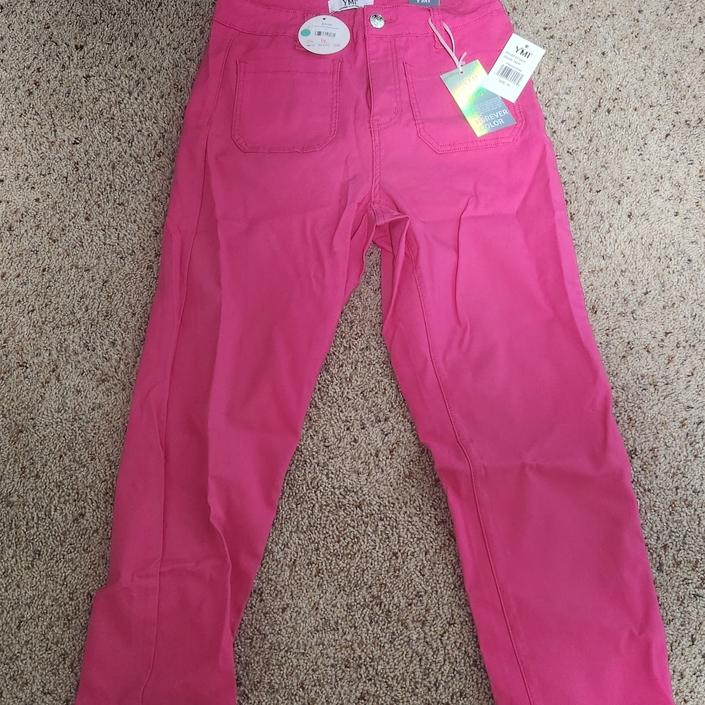 YMI Vibrant Pink Skinny Jeans